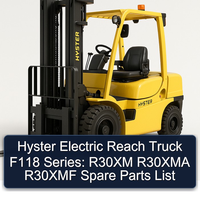 Hyster Electric Reach Truck F118 Series: R30XM R30XMA R30XMF Spare Parts List