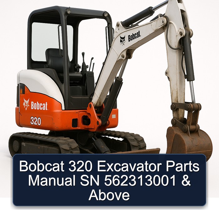 Bobcat 320 Excavator Parts Manual SN 562313001 & Above