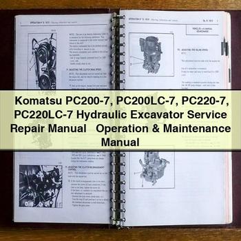 Komatsu PC200-7 PC200LC-7 PC220-7 PC220LC-7 Hydraulic Excavator + Operation Workshop Service Repair Manual PDF Download