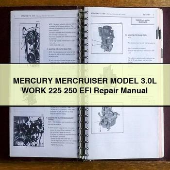 Mercury Mercruiser Model 3.0L Work 225 250 EFI Workshop Service Repair Manual PDF Download
