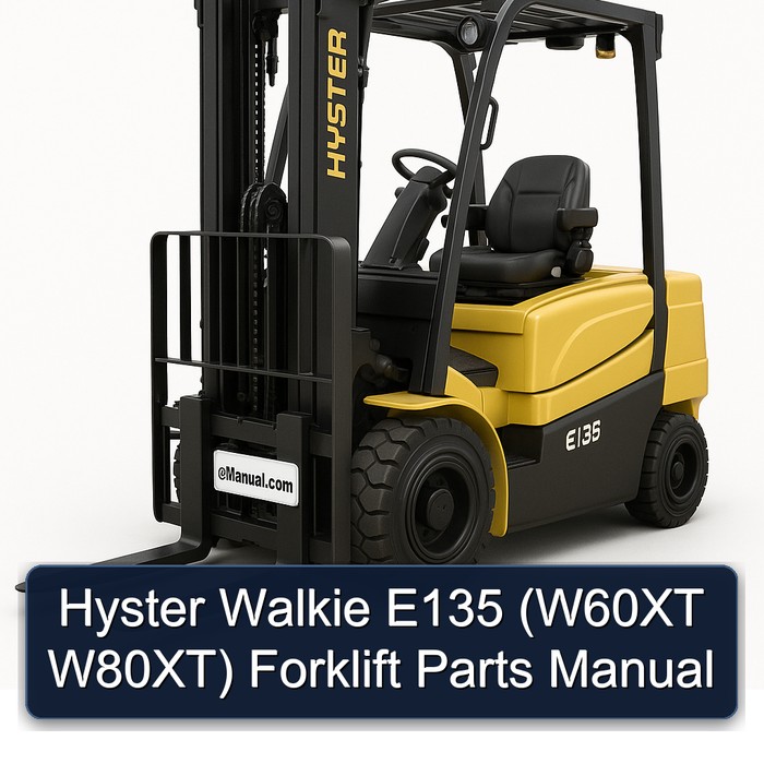 Manual de Partes de la Carretilla Elevadora Hyster Walkie E135 (W60XT W80XT)