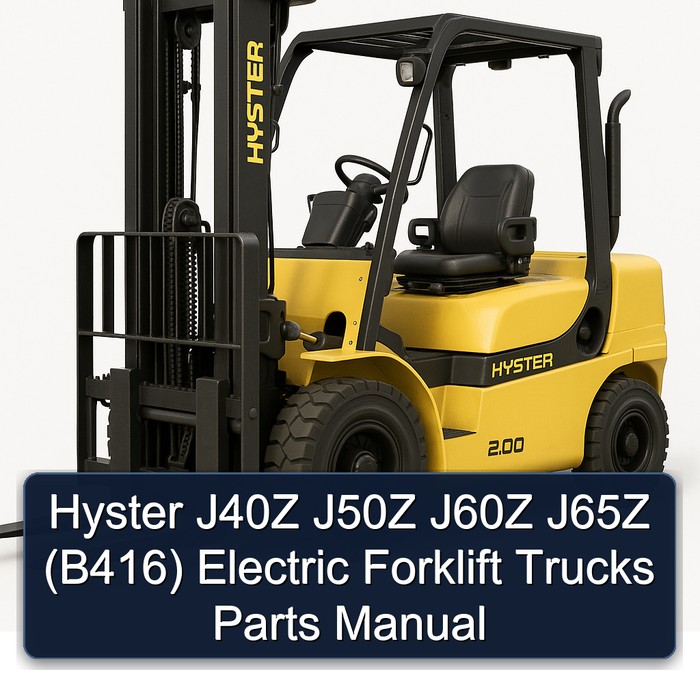 Ersatzteilhandbuch für Hyster J40Z, J50Z, J60Z, J65Z (B416) Elektro-Gabelstapler
