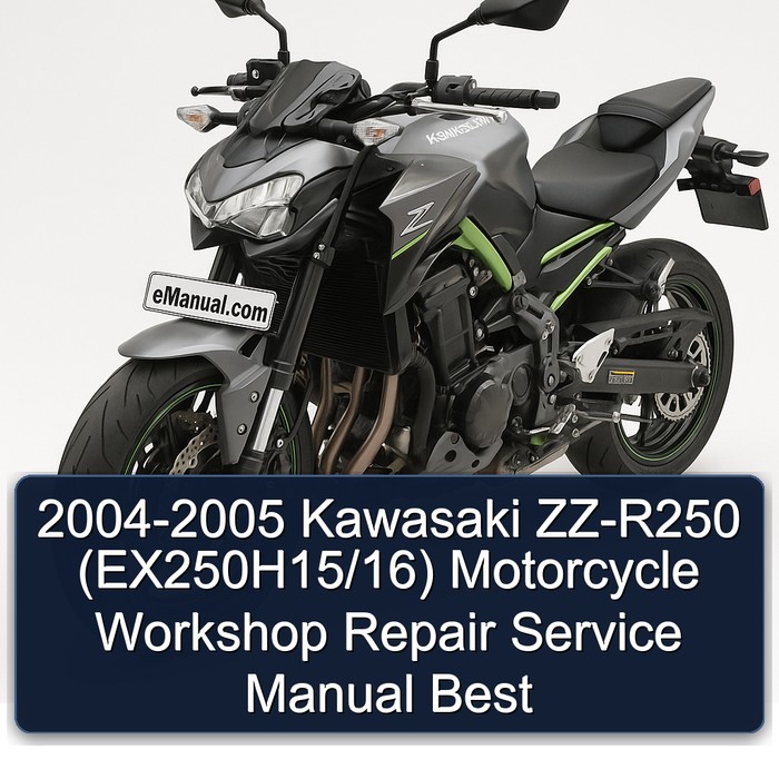 2004-2005 Kawasaki ZZ-R250 (EX250H15/16) Motorcycle Workshop Repair Service Manual Best