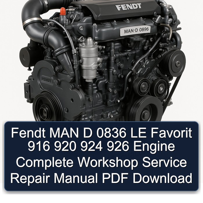 Fendt MAN D 0836 LE Favorit 916 920 924 926 Engine Complete Workshop Service Repair Manual PDF Download