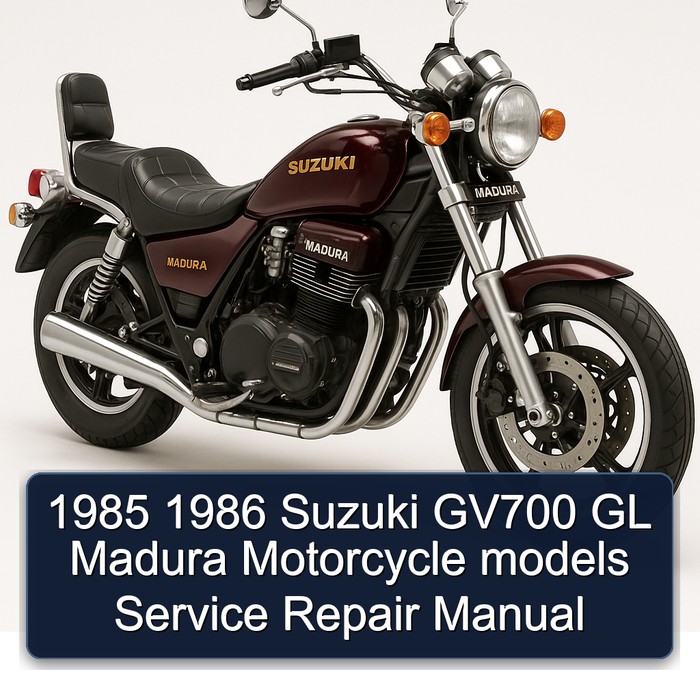 1985 1986 Suzuki GV700 GL Madura Motorcycle models Manual de servicio y reparación