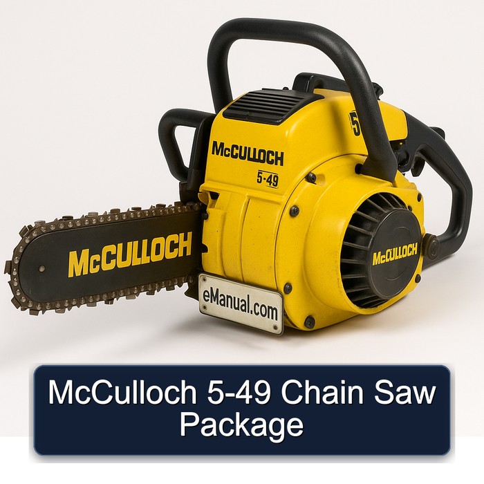 Mcculloch 5-49 Chain Saw Package PDF Download