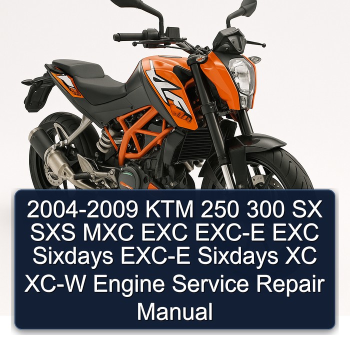 2004-2009 KTM 250 300 SX SXS MXC EXC EXC-E EXC Sixdays EXC-E Sixdays XC XC-W Engine Service Repair Manual