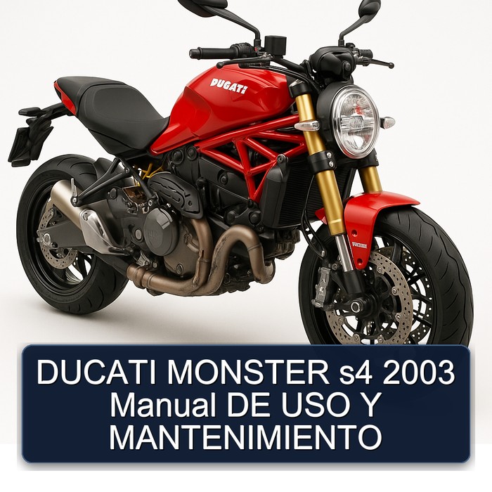 DUCATI MONSTER s4 2003 Manual DE USO Y MANTENIMIENTO