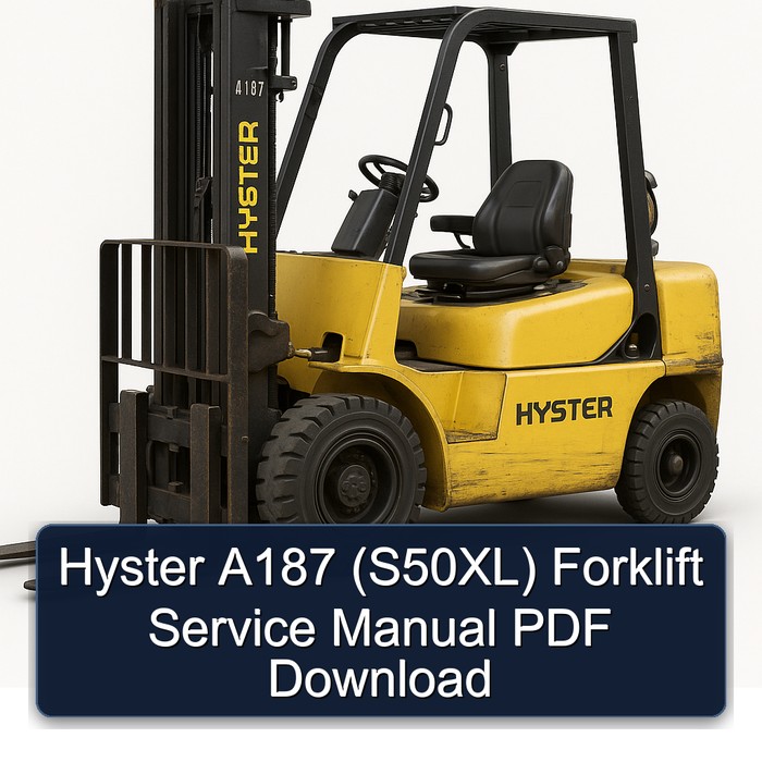 Hyster A187 (S50XL) Gabelstapler Servicehandbuch PDF Download