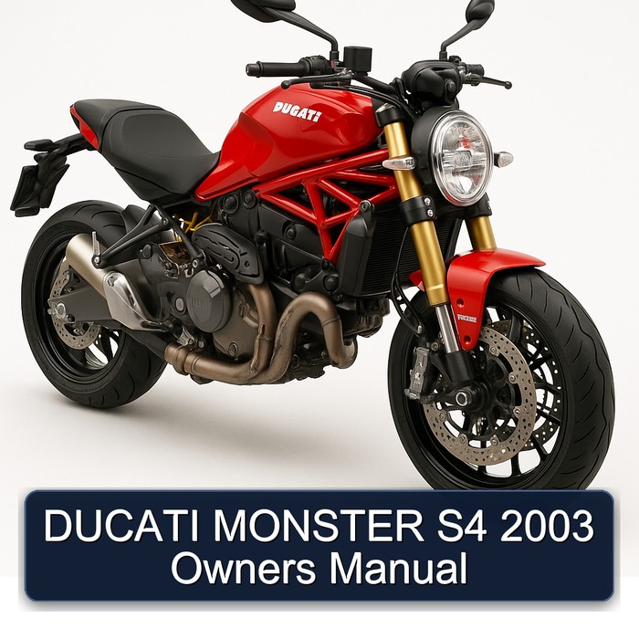 DUCATI MONSTER S4 2003 Owners Manual