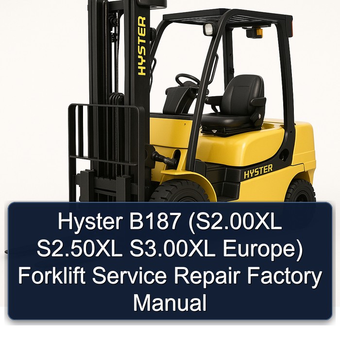 Manual de Servicio y Reparación para Carretilla Elevadora Hyster B187 (Europa)