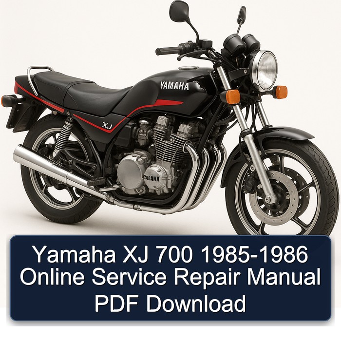Yamaha XJ 700 1985-1986 Online Manual de servicio y reparación PDF Download