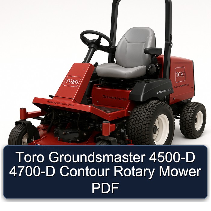 Toro Groundsmaster 4500-D 4700-D Contour Rotary Mower PDF