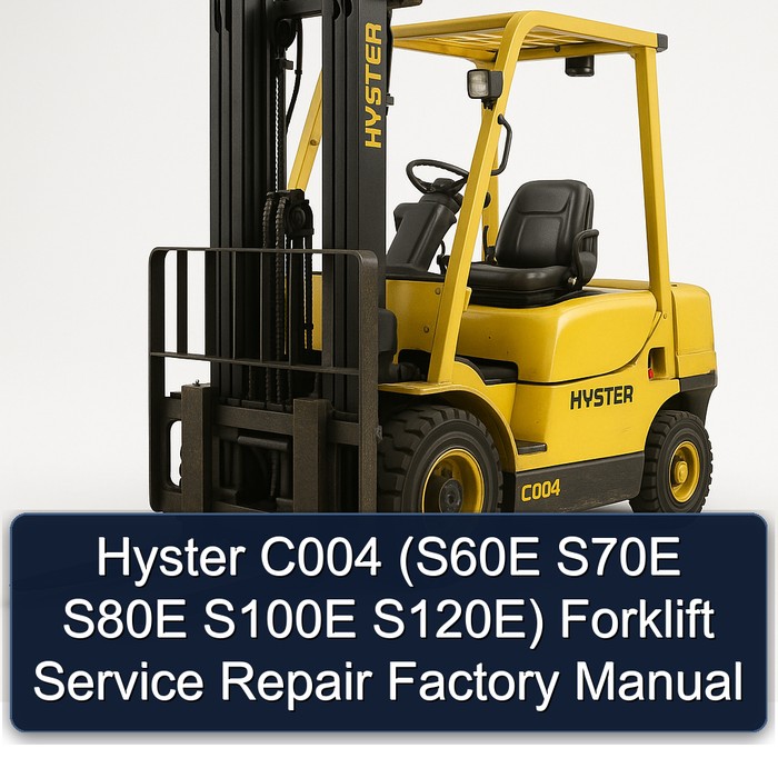 Manual de Servicio y Reparación de Carretillas Elevadoras Hyster C004 (S60E S70E S80E S100E S120E)