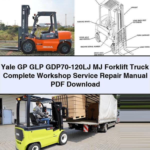 Manual de Servicio y Reparación Completo para Montacargas Yale GP GLP GDP70-120LJ MJ