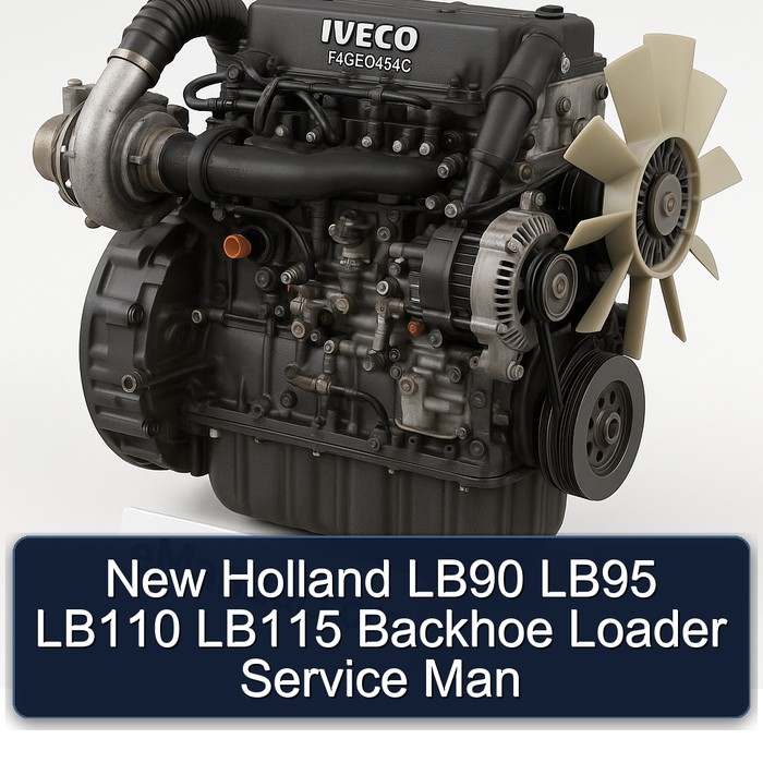 New Holland LB90 LB95 LB110 LB115 Backhoe Loader Service Man