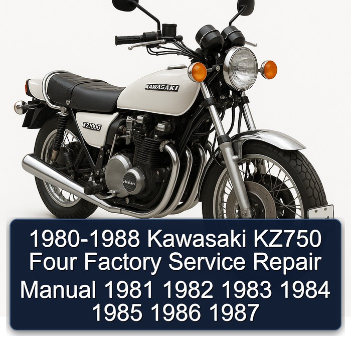 1980-1988 Kawasaki KZ750 Four Factory Manual de servicio y reparación 1981 1982 1983 1984 1985 1986 1987