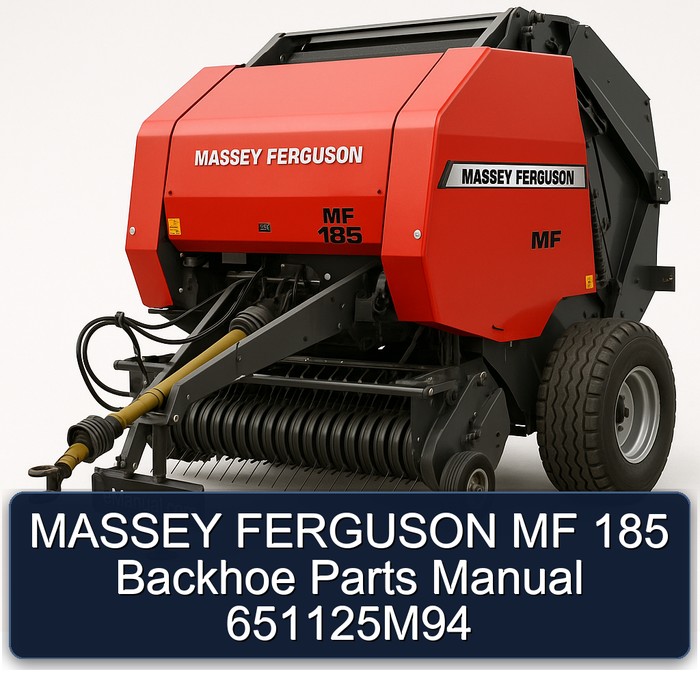 MASSEY FERGUSON MF 185 Backhoe Parts Manual 651125M94