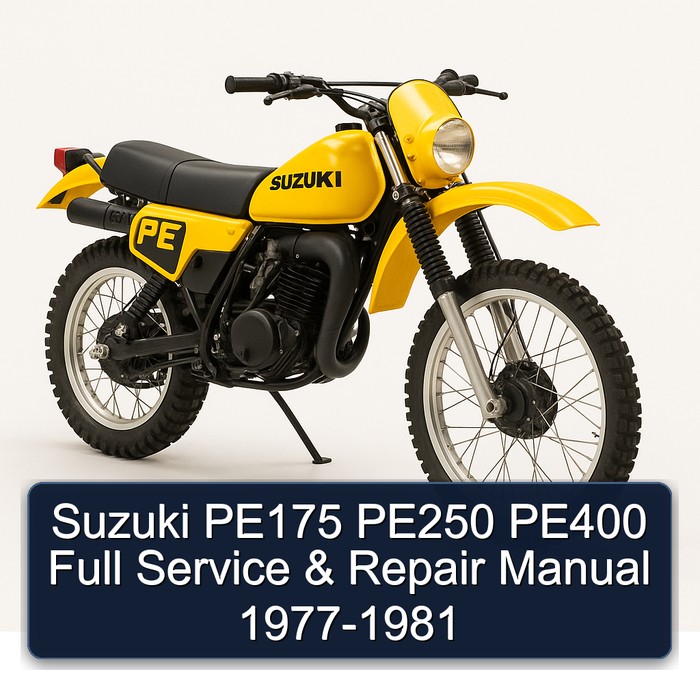 Suzuki PE175 PE250 PE400 Full Manual de servicio y reparación 1977-1981