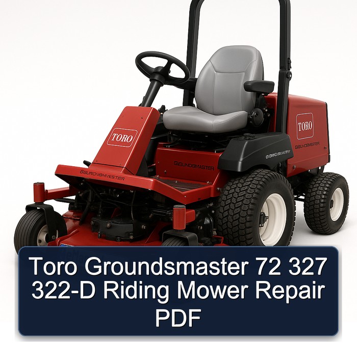 Toro Groundsmaster 72 327 322-D Riding Mower Repair PDF