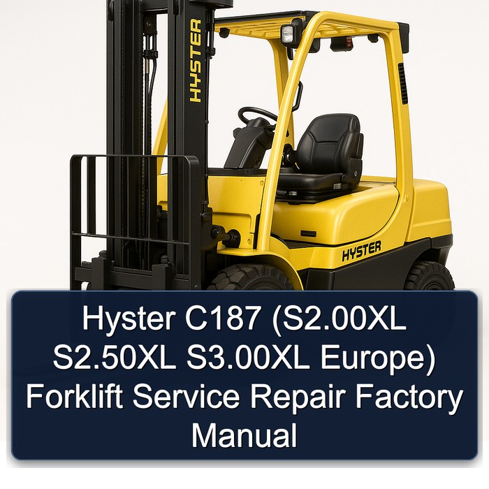 Hyster C187 (Europa) Gabelstapler Service- und Reparaturhandbuch