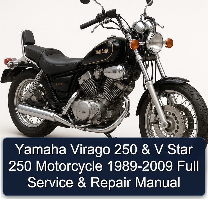 Yamaha Virago 250 & V Star 250 Motorcycle 1989-2009 Full Service & Repair Manual 