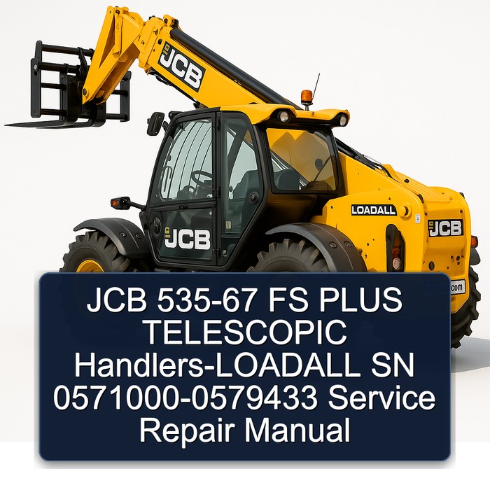 JCB 535-67 FS PLUS TELESCOPIC Handlers-LOADALL SN 0571000-0579433 Service Repair Manual 