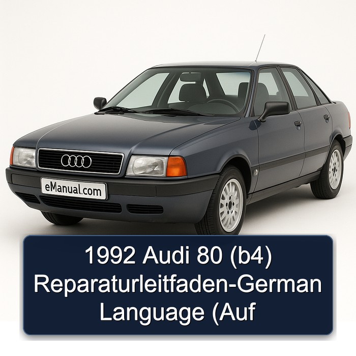 1992 Audi 80 (b4) Reparaturleitfaden-German Language (Auf