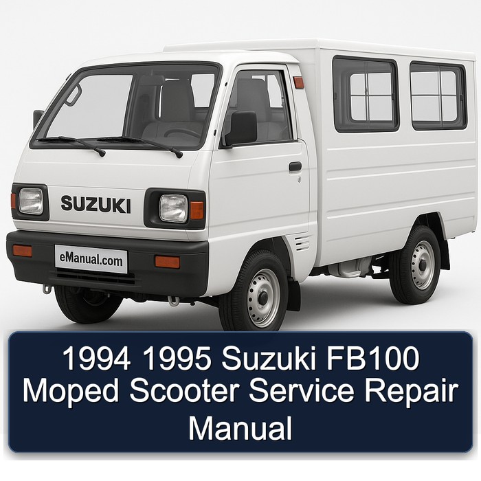 1994 1995 Suzuki FB100 Moped Scooter Manual de servicio y reparación