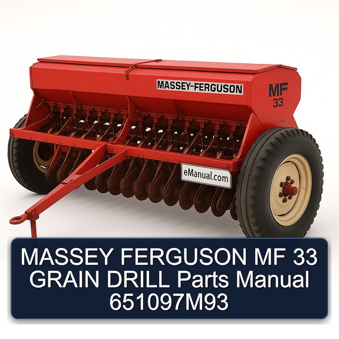 MASSEY FERGUSON MF 33 GRAIN DRILL Parts Manual 651097M93
