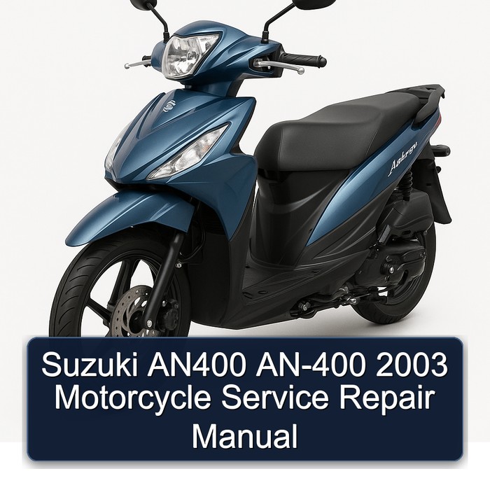 Suzuki AN400 AN-400 2003 Motorcycle Manual de servicio y reparación