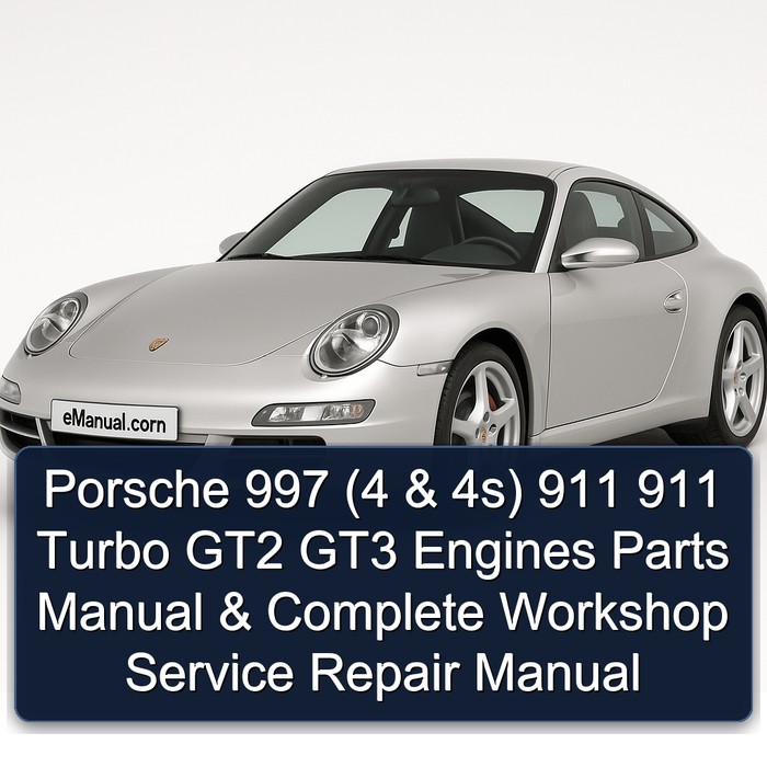 Porsche 997 (4 & 4s) 911 911 Turbo GT2 GT3 Engines Parts Manual & Manual completo de servicio y reparación del taller