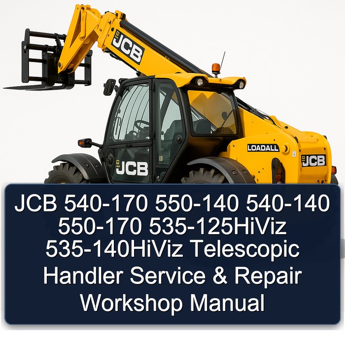JCB 540-170 550-140 540-140 550-170 535-125HiViz 535-140HiViz Telescopic Handler Service & Repair Workshop Manual