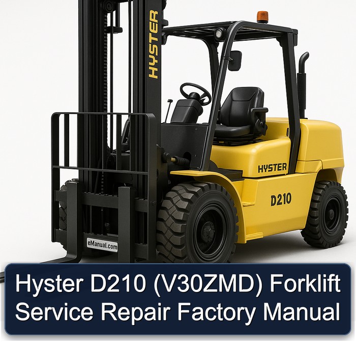 Manual de Servicio y Reparación de la Carretilla Elevadora Hyster D210 (V30ZMD) - Fábrica