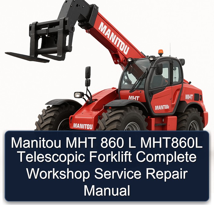 Manitou MHT 860 L MHT860L Telescopic Forklift Complete Workshop Service Repair Manual