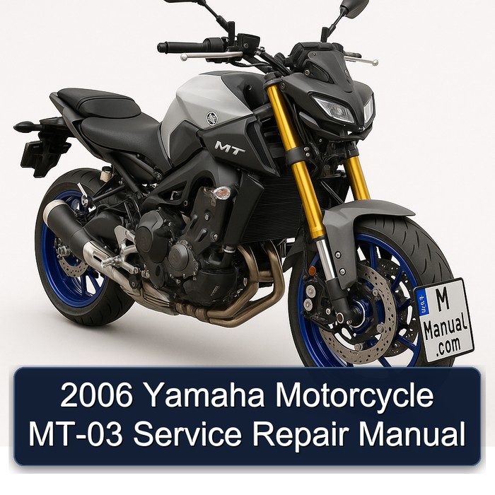 2006 Yamaha Motorcycle MT-03 Manual de servicio y reparación