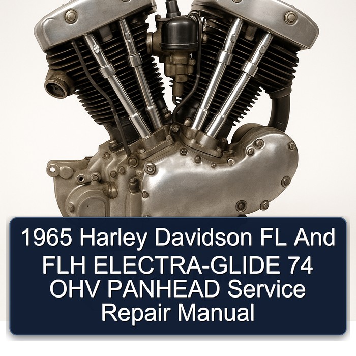 1965 Harley Davidson FL And FLH ELECTRA-GLIDE 74 OHV PANHEAD Manual de servicio y reparación