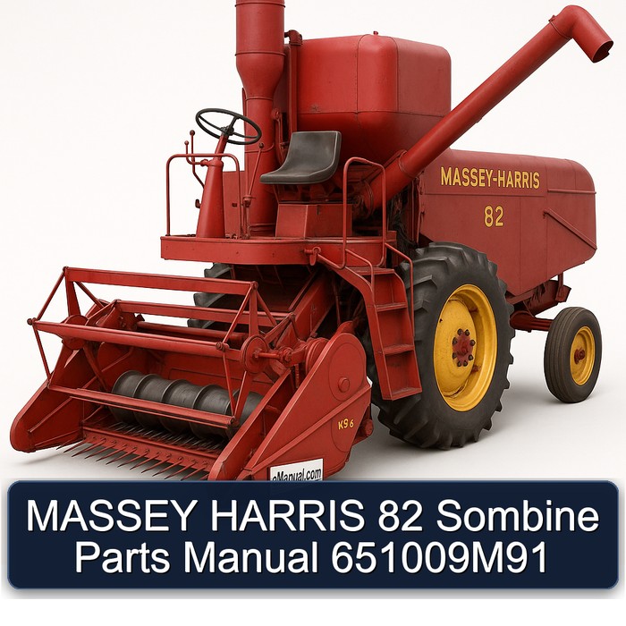 MASSEY HARRIS 82 Sombine Parts Manual 651009M91