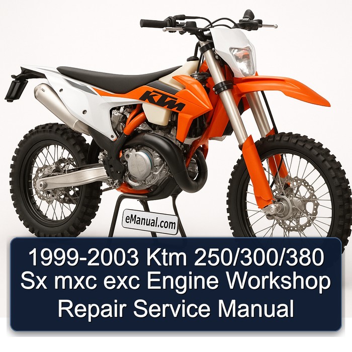 1999-2003 Ktm 250/300/380 Sx mxc exc Engine Workshop Repair Service Manual