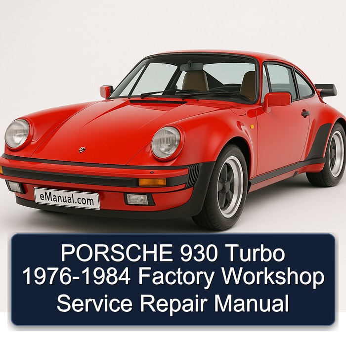 PORSCHE 930 Turbo 1976-1984 Factory Workshop Manual de servicio y reparación