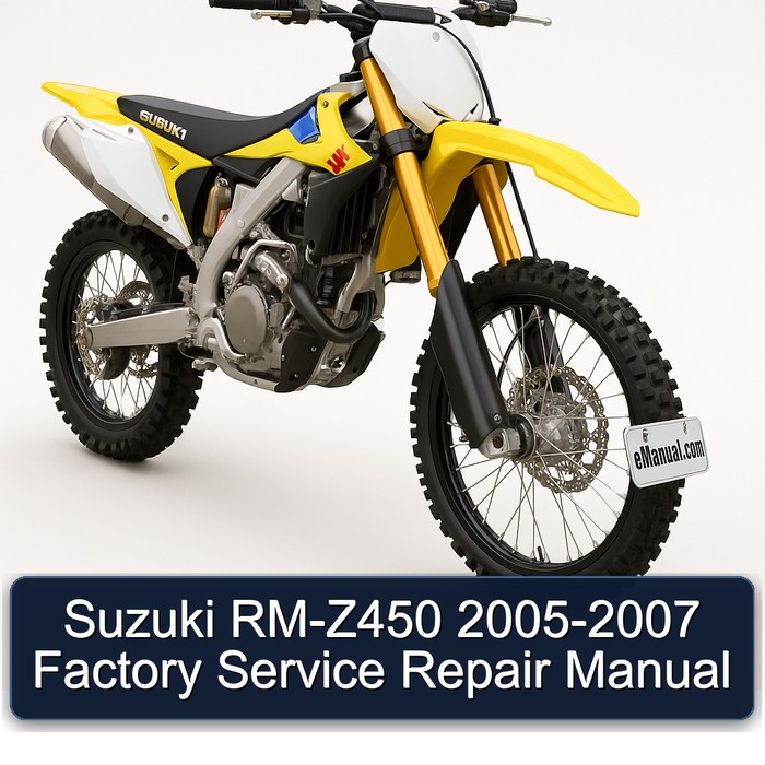 Suzuki RM-Z450 2005-2007 Factory Manual de servicio y reparación