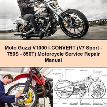 Moto Guzzi V1000 I-CONVERT (V7 Sport-750S-850T) Motorcycle Manual de servicio y reparación