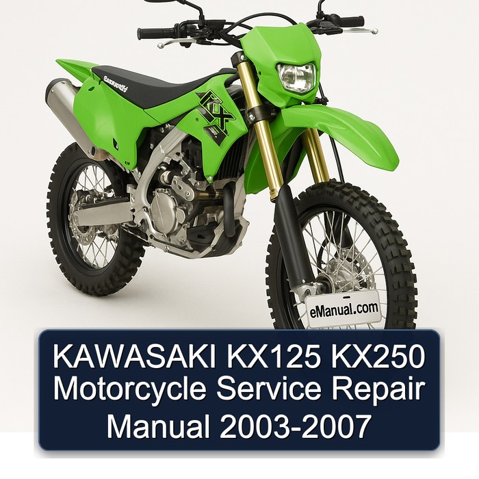 KAWASAKI KX125 KX250 Motorcycle Manual de servicio y reparación 2003-2007