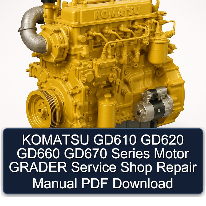 KOMATSU GD610 GD620 GD660 GD670 Series Motor GRADER Service Shop Repair Manual PDF Download