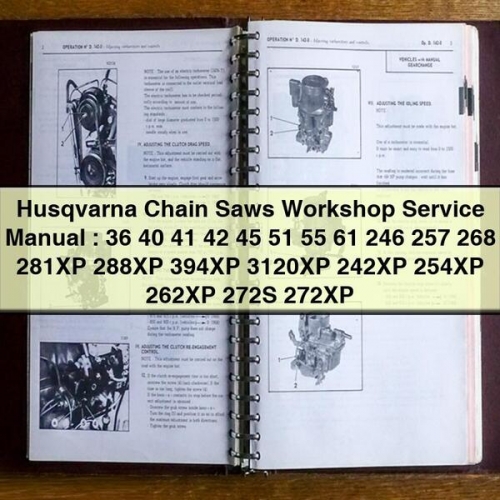 Husqvarna Chain Saws Workshop Service Manual: 36 40 41 42 45 51 55 61 246 257 268 281XP 288XP 394XP 3120XP 242XP 254XP 262XP 272S 272XP
