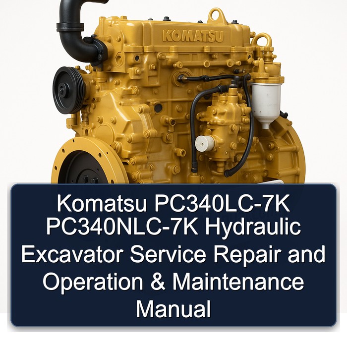 Komatsu PC340LC-7K PC340NLC-7K Hydraulic Excavator Manual de servicio y reparación + Operation & Maintenance Manual (Serial Number: K40001 and up)
