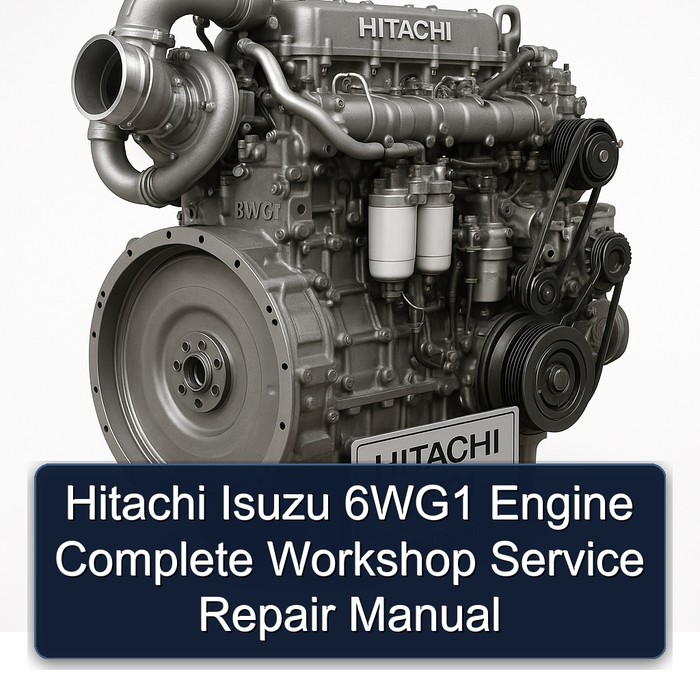 Hitachi Isuzu 6WG1 Engine Manual completo de servicio y reparación del taller