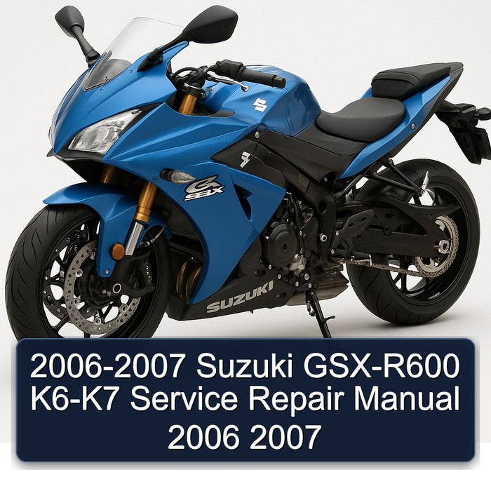 2006-2007 Suzuki GSX-R600 K6-K7 Manual de servicio y reparación 2006 2007