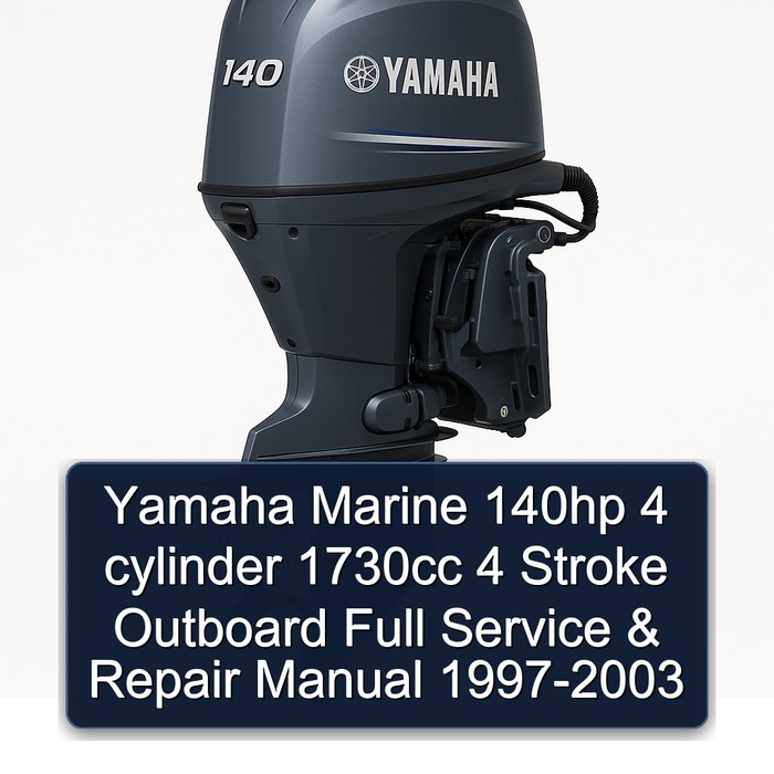 Yamaha Marine 140hp 4 cylinder 1730cc 4 Stroke Outboard Full Service & Repair Manual 1997-2003