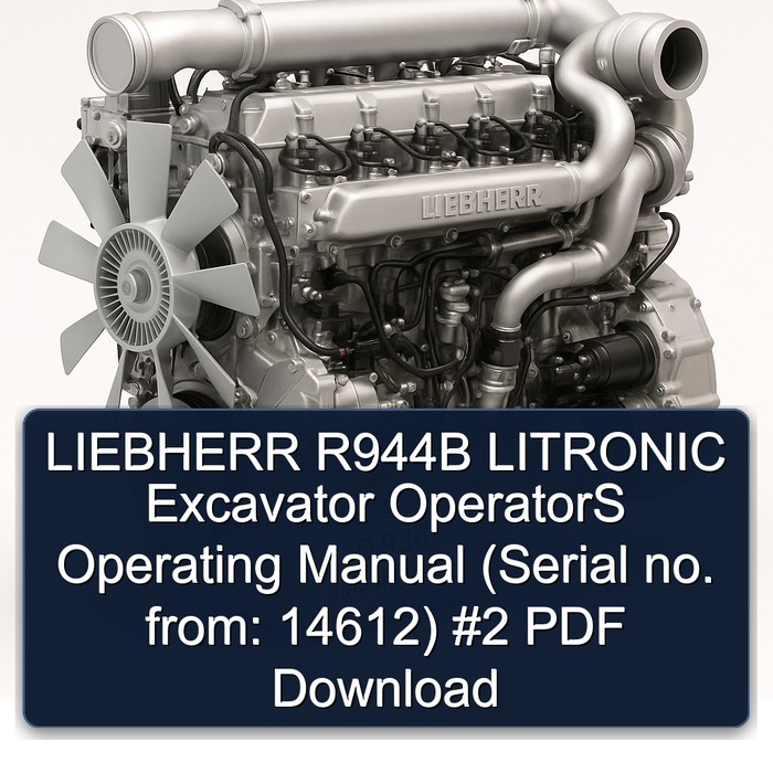 LIEBHERR R944B LITRONIC Bagger Bedienungsanleitung (ab Seriennummer 14612) PDF Download